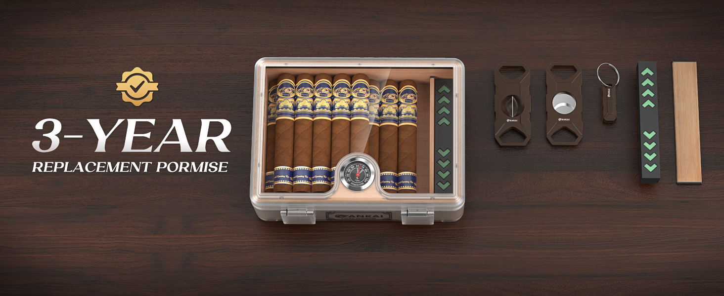 cigar humidor 3-year replacement promise