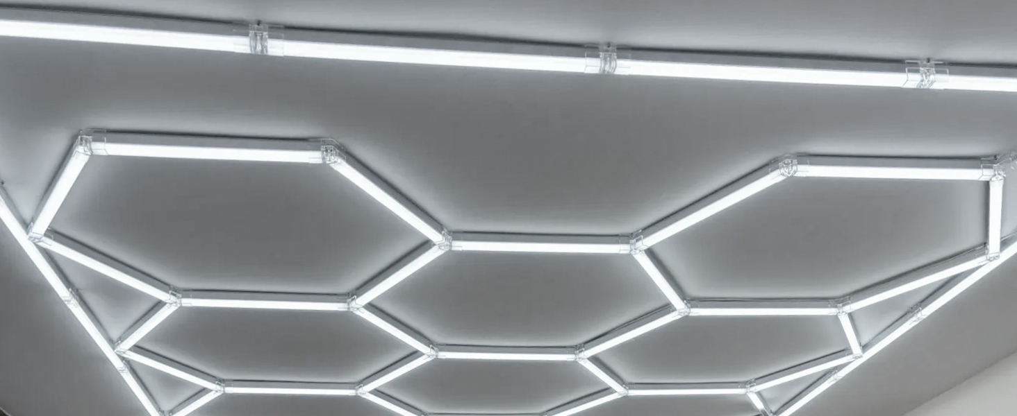 hexagon led lights led light for garage led hex lights detailing workshop  led lights hex glow light