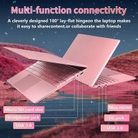 15.6" Pink Laptop,12th Gen N95(Up to 3.4Ghz),DDR4 32G RAM, 1TB NVME SSD, Win 11 Pro&Office 2019,Fingerprint Lock,Portable Notebook PC with Backlit KB (TB, 1) - Image 3