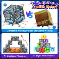 Magnetic Blocks -150 Magnetic Building Blocks STEM Toy, Stacking Mine Magnet World Craft Cubes for Kids, Game Gift for Boys Girls Age 3-5 5-7 4-8 8-12 - Image 2