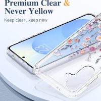 GVIEWIN for Samsung Galaxy S25 Case, [Screen & Camera Lens Protector] [Non Yellowing] Floral Clear Slim Shockproof Military-Grade Protection Phone Cover, Flower Design for Women, Floratopia/Colorful - Image 3