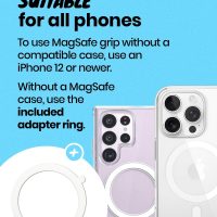 Bling Bling Glitter Phone Grip & Stand - Elegant Magsafe Compatible Phone Holder for Secure Grip and Hands-Free Viewing (Pink) - Image 6