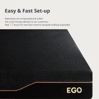 EGOHOME 14 Inch California King Memory Foam Mattress for Back Pain, Cooling Copper Gel Bed in a Box, Foam Made in USA, CertiPUR-US Certified, Therapeutic Medium Firm, 72x84x14 Black - Image 6