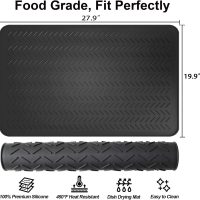Stove Top Covers for Electric Stove, Thickened Premium Silicone Stove Mat for Glass Top Stove, 28 x 20 Glass Stove Top Cover Protector, Oven Range Top Cover, XL Dish Drying Mat - Image 2