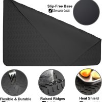 Stove Top Covers for Electric Stove, Thickened Premium Silicone Stove Mat for Glass Top Stove, 28 x 20 Glass Stove Top Cover Protector, Oven Range Top Cover, XL Dish Drying Mat - Image 3