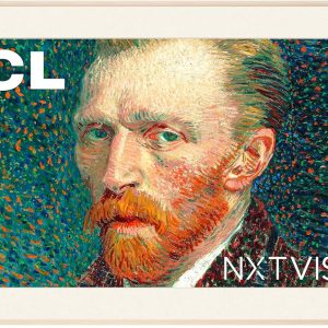 TCL 75-Inch Class NXTVISION Series QLED 4K UHD Google Smart TV Canvas Style Art Frame TV - QLED, 120hz, Matte Anti-Glare Screen, Free Bezel and Frame, Atmos, Free Art Included (75A300W, 2024 Model)