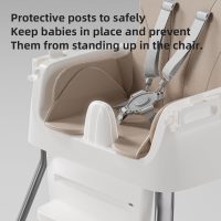 Portable Baby Highchair for Months Infants and Toddlers with 5 Point Harness Convertible Comfortable Seat for Cozy Eating Table Sit Up High Chair and Seats for Sitting Up Back Booster Feeding Chairs - Image 8