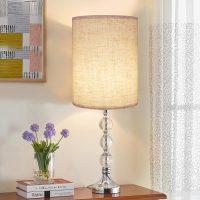 Tall Drum Lamp Shade for Table Lamps, Floor Lamp, Cloth Lampshade 10" Top X 10" Bottom X 13" High, Beige Large Line Fabric, Easy Assembly - Image 5