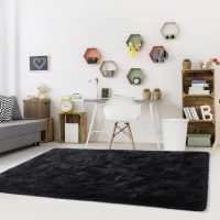 Noahas Fluffy Black 4x6 Area Rugs for Bedroom Living Room,Thick Shag Throw Floor Carpet,Soft Shaggy Bedside Non-Slip Plush Dorm Nursery Kids Rug - Image 6