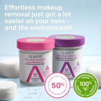 Almay Biodegradable Makeup Remover Pads, Longwear & Waterproof, Hypoallergenic, Fragrance-Free, Dermatologist & Ophthalmologist Tested, 120 count - Image 4