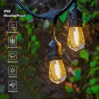 Svater Outdoor Led String Lights 50FT, Patio Lights with 16pcs S14 Shatterproof Bulbs, 1 Watt E26 Dimmable 2700K Warm White, IP65 Waterproof, Commercial Grade Light - Image 7