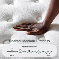 Twin Mattress 10 Inch,Medium Firm Hybrid with Memory Foam& Individually Wrapped Pocket Coils for Support,CertiPUR-US Certified,Fiberglass-Free - Image 3