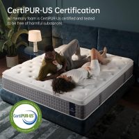 Twin Mattress 10 Inch,Medium Firm Hybrid with Memory Foam& Individually Wrapped Pocket Coils for Support,CertiPUR-US Certified,Fiberglass-Free - Image 8