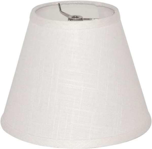 TOOTOO STAR Barrel White Small Lamp Shade for Table Lamps Replacement, 5x9x7 Inch,Fabric Cloth, Spider Model (white)