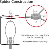 Aspen Creative 33004A, Transitional Pleated Empire Spider Construction Lamp Shade in Off White, 9" wide (5" x 9" x 8-1/2") - Image 4
