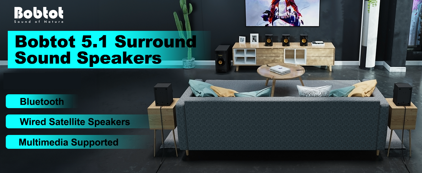 Surround Sound Systems 5.1 Home Theater System Speakers for TV