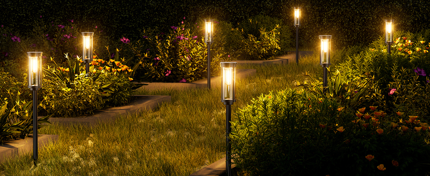 pathway solar lights outdoor waterproof