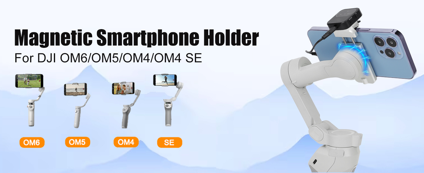 Magnetic Smartphone Clamp for DJI OM6/ OM5/OM4/OM4 SE Gimbal