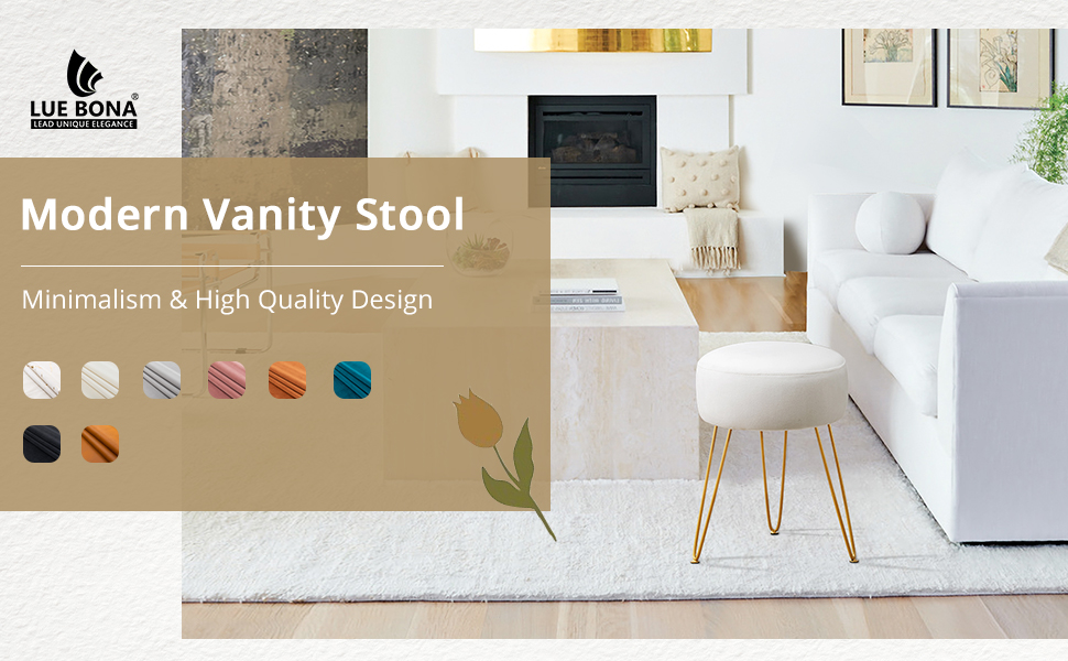white vanity chair