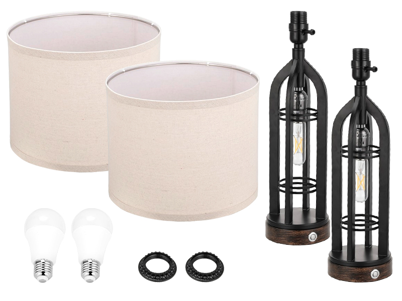 bedside lamps set of 2