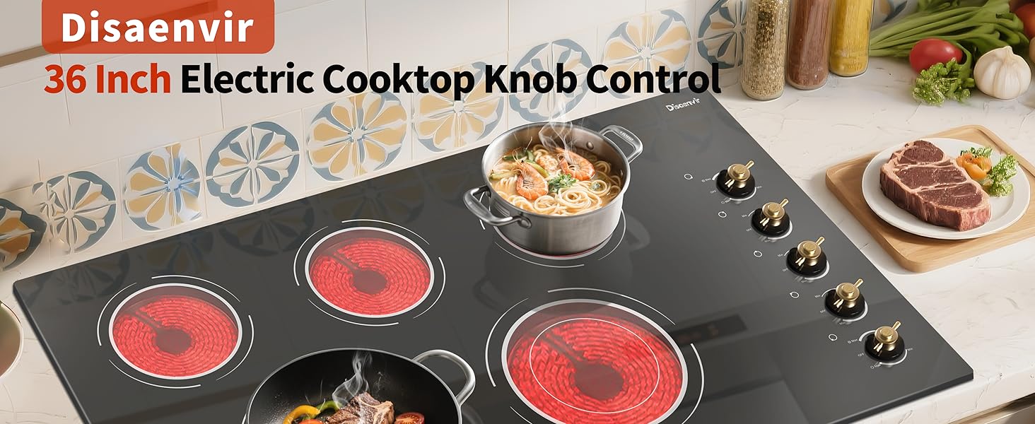 36 inch electric cooktop