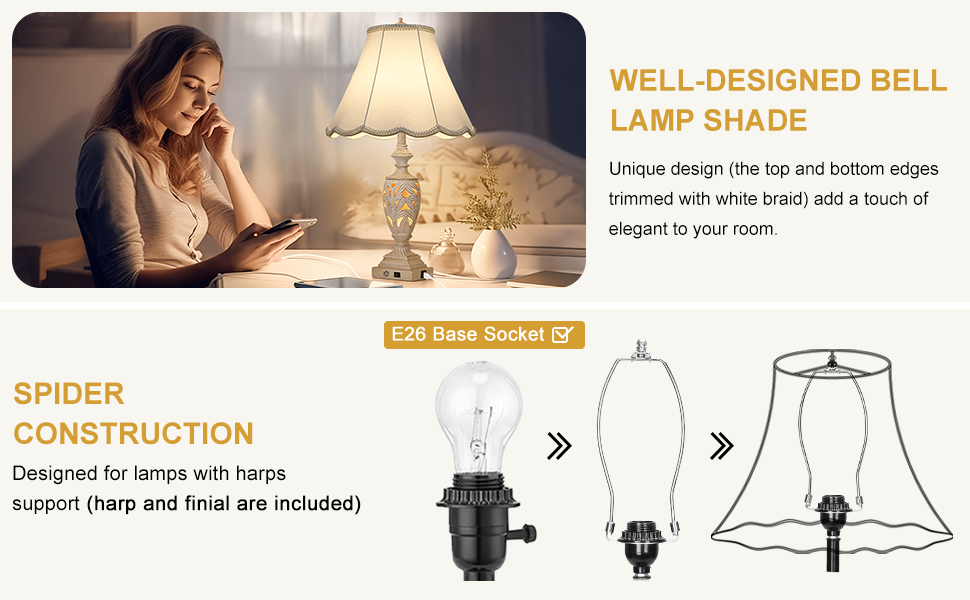 Spider Lamp Shade with Exquisite Design(Petal Edge Braid)