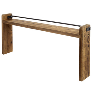 Stove Top Spice Rack Solid Wood Industrial Black Metal Over The Stovetop Range Storage Display Shelf