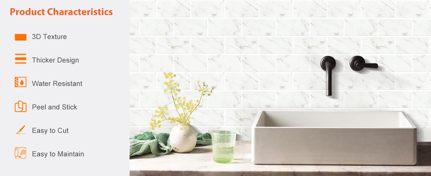subway tile peel and stick backsplash
