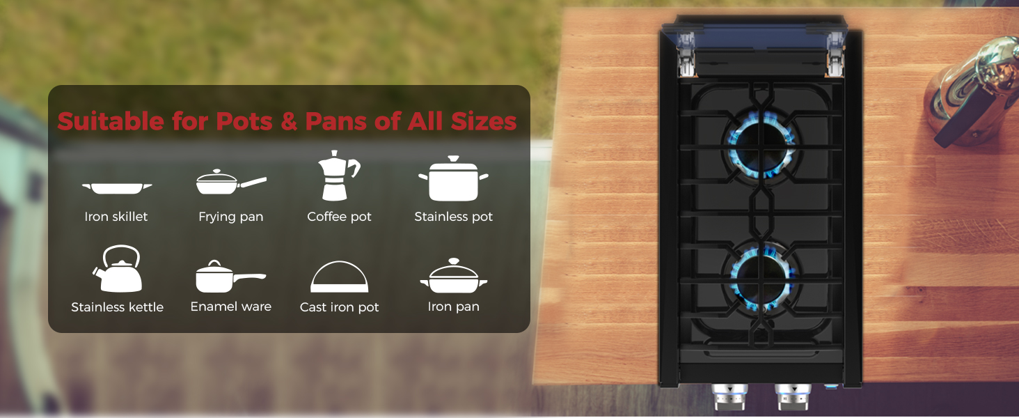 Suitable for Pots & Pans of All Sizes