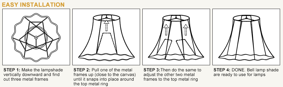Installation of Medium White Lamp Shade(Easy to install within 1 minute)
