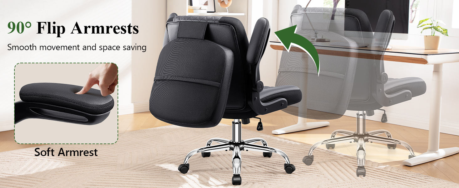 Cross Legged Office Chair Armless Wide Desk Chair
