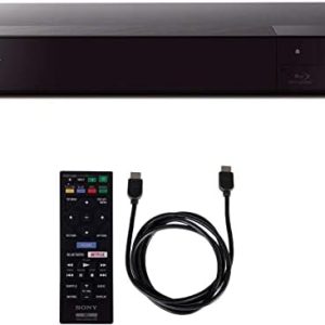 Sony BDP-S6700 4K Upscaling 3D Streaming Blu-ray Disc Player (2016 Model) with 6ft High Speed HDMI Cable (Renewed)