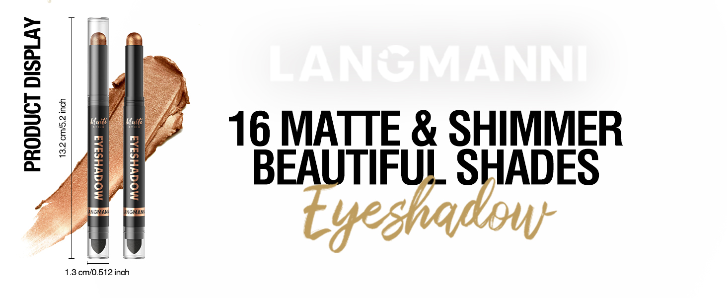 LANGMANNI 8Colors Dual-Ended Cream Eyeshadow Stick Set