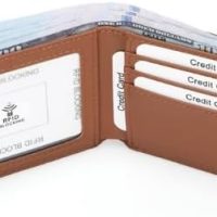 Mens Wallet,Slim Leather Bifold,RFID Blocking 5 Slots Gift Box - Image 2