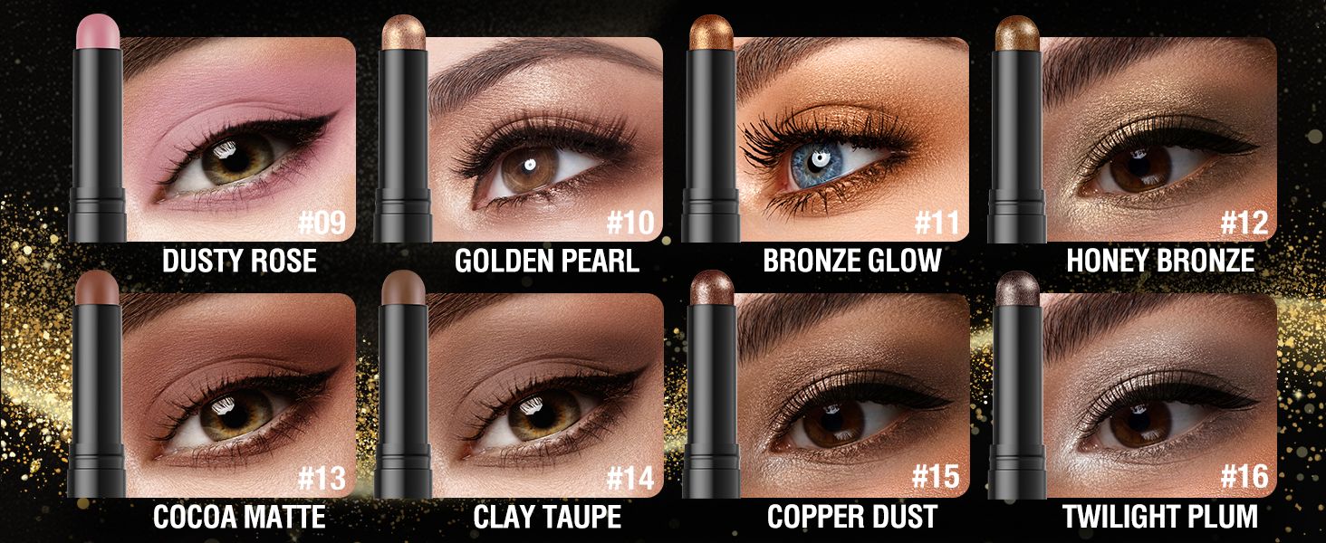 LANGMANNI 8Colors Dual-Ended Cream Eyeshadow Stick Set