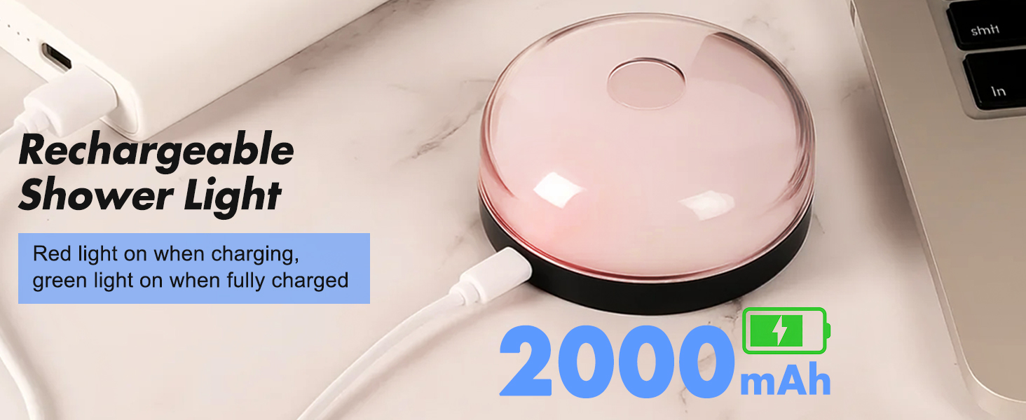 rechargeable shower light