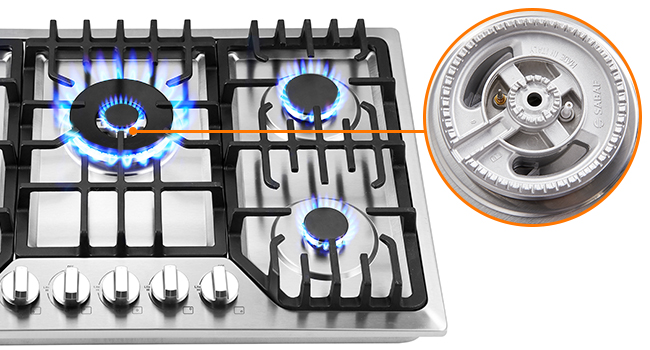Gas cooktop