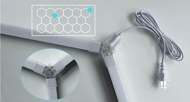 hexagon led lights led light for garage led hex lights detailing workshop  led lights hex glow light