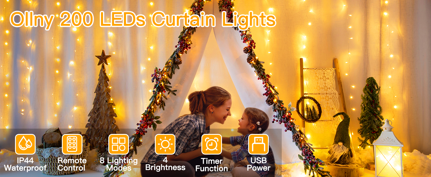 curtain fairy lights for bedroom
