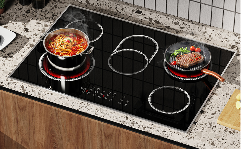 5 burner electric cooktop electric stove with 5 burners 30 Inch electric cooktop with extended zone