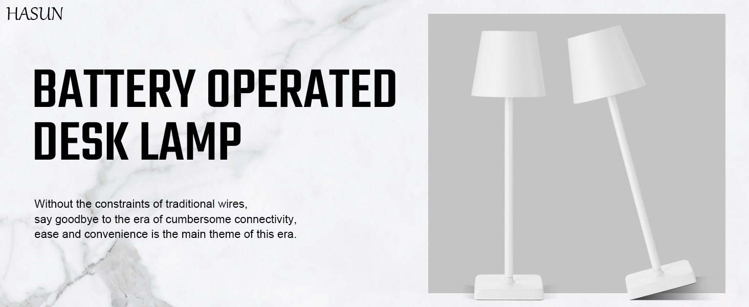 HASUN 2 Pack LED Cordless Rechargeable Table Lamp