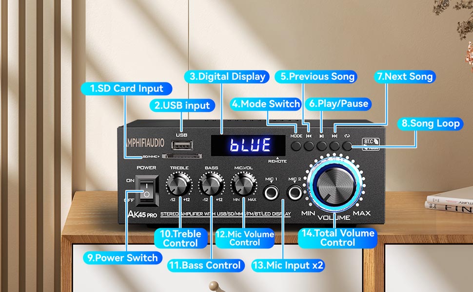 audio receiver bluetooth amplifier for speakers receiver bluetooth receiver for home stereo