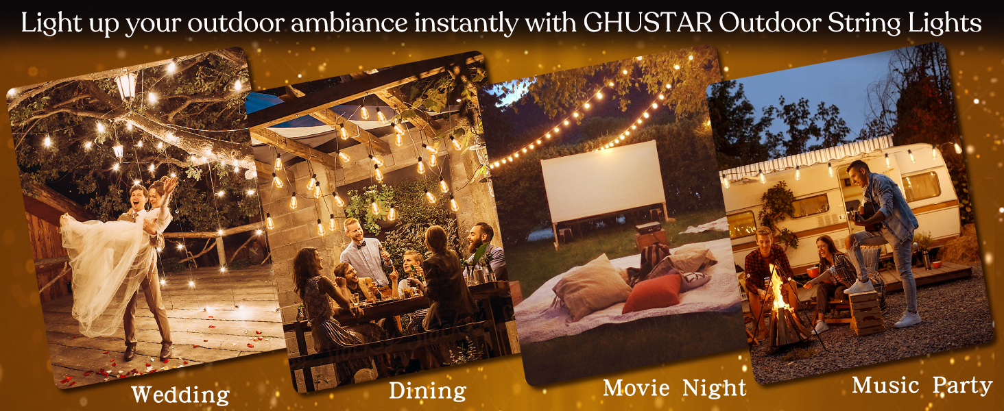 Solar Outdoor String Lights