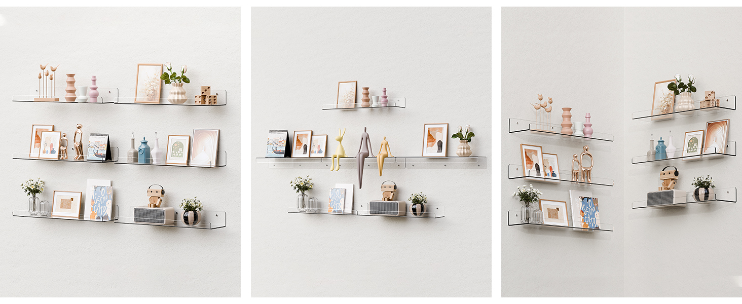 acrylic shelves