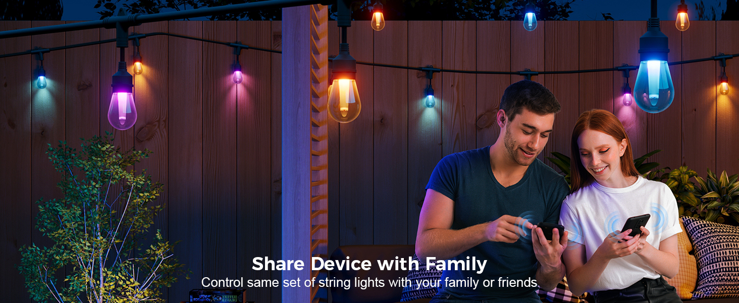 porch smart led string lights