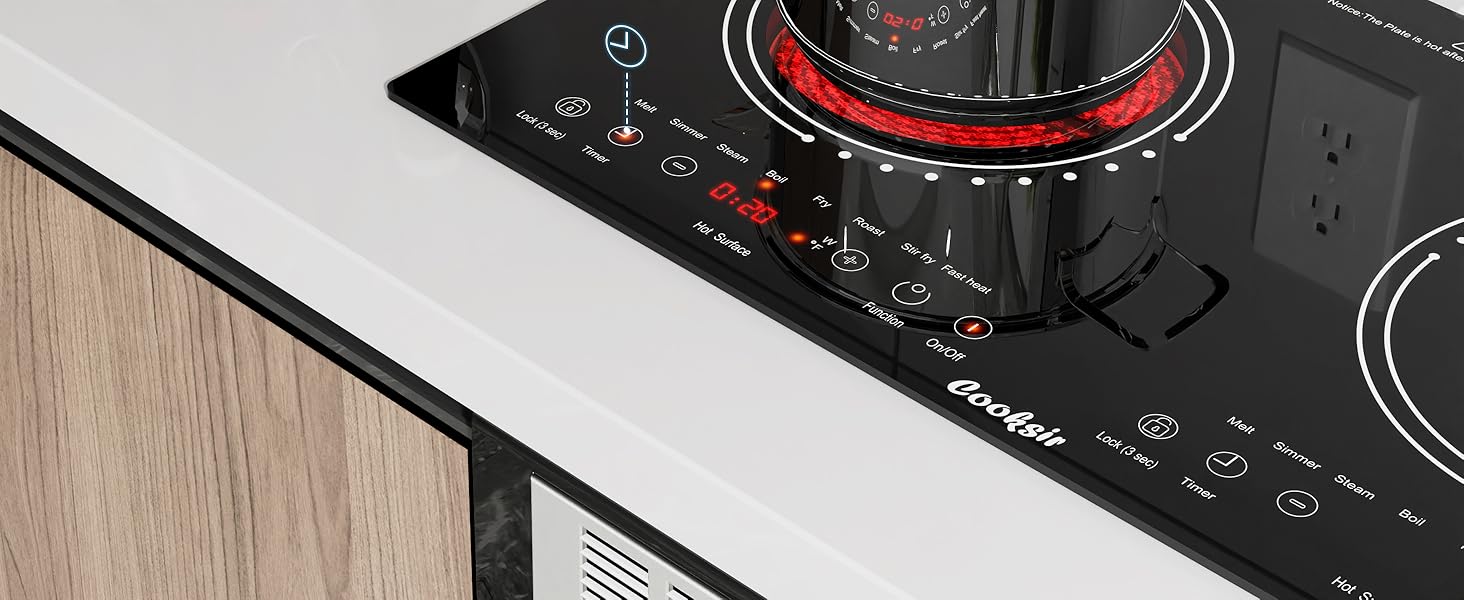 2 burner electric cooktop 24 inch