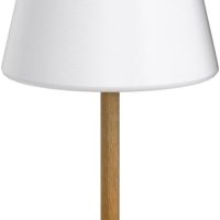 Outdoor Battery Operated Table Lamp Waterproof, 4000mAh Cordless Rechargeable, Touch Dimmable Desk Lamp, LED Night Light for Patio Camping Restaurant Home, H9.6in, Wood Grain - Image 4