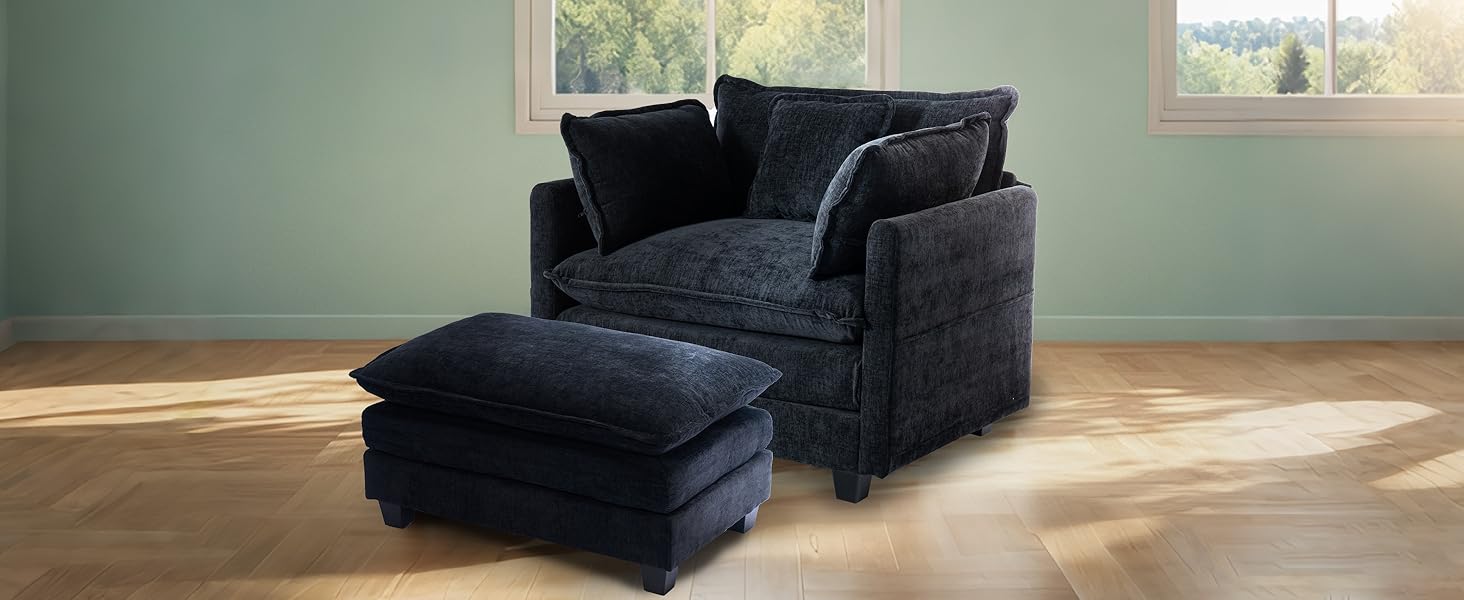 black sofa chair