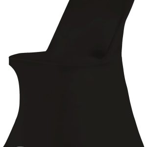 HAINARverS Stretch Spandex Folding Chair Covers 30PCS Universal Fitted Chair Cover Protector for Wedding,Party, Banquet, Holidays, Celebration, Decoration (Black, 30 PCS)