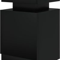 oneinmil Nightstand Set of 2 with LED Lights,Night Stand with Storage Cabinet for Bedroom,Bedside Table with LED, Black - Image 5